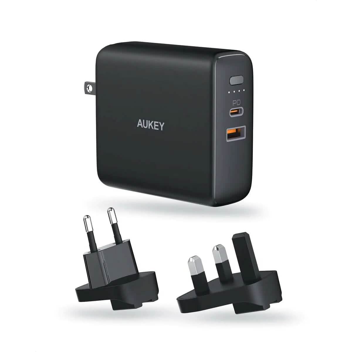 3-in-1 AUKEY Combo 5000mAh Portable Charger Travel Plugs US EU UK - A-1 Thread Vault