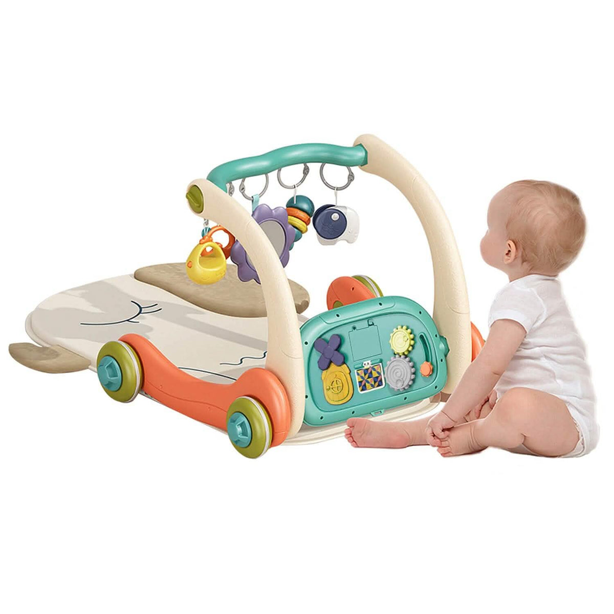 3-in-1 Baby Gym Playmat with Learning Walker for 0-12 Months Old - A-1 Thread Vault