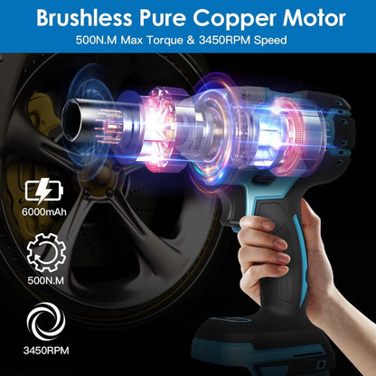 3-In-1 Cordless Electric Impact Wrench Drill Screwdriver with Brushless Motor Max 3450RPM Variable Speed - A-1 Thread Vault