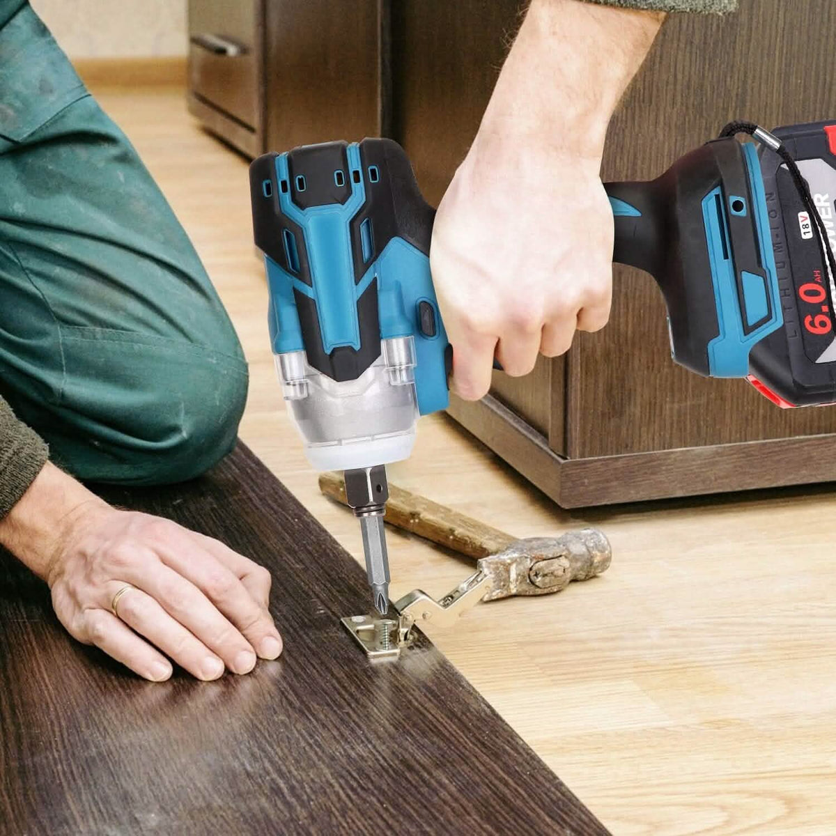 3-In-1 Cordless Electric Impact Wrench Drill Screwdriver with Brushless Motor Max 3450RPM Variable Speed - A-1 Thread Vault