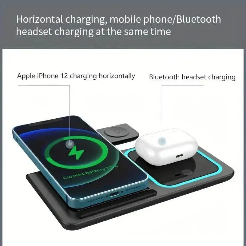 3-in-1 Folding Fast Wireless Charger Station - A-1 Thread Vault