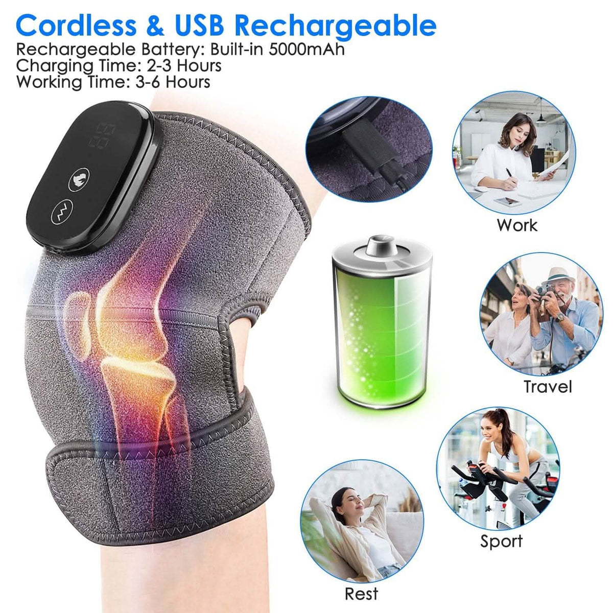 3-in-1 Heated Pads Massager with 3 Level Vibration - A-1 Thread Vault