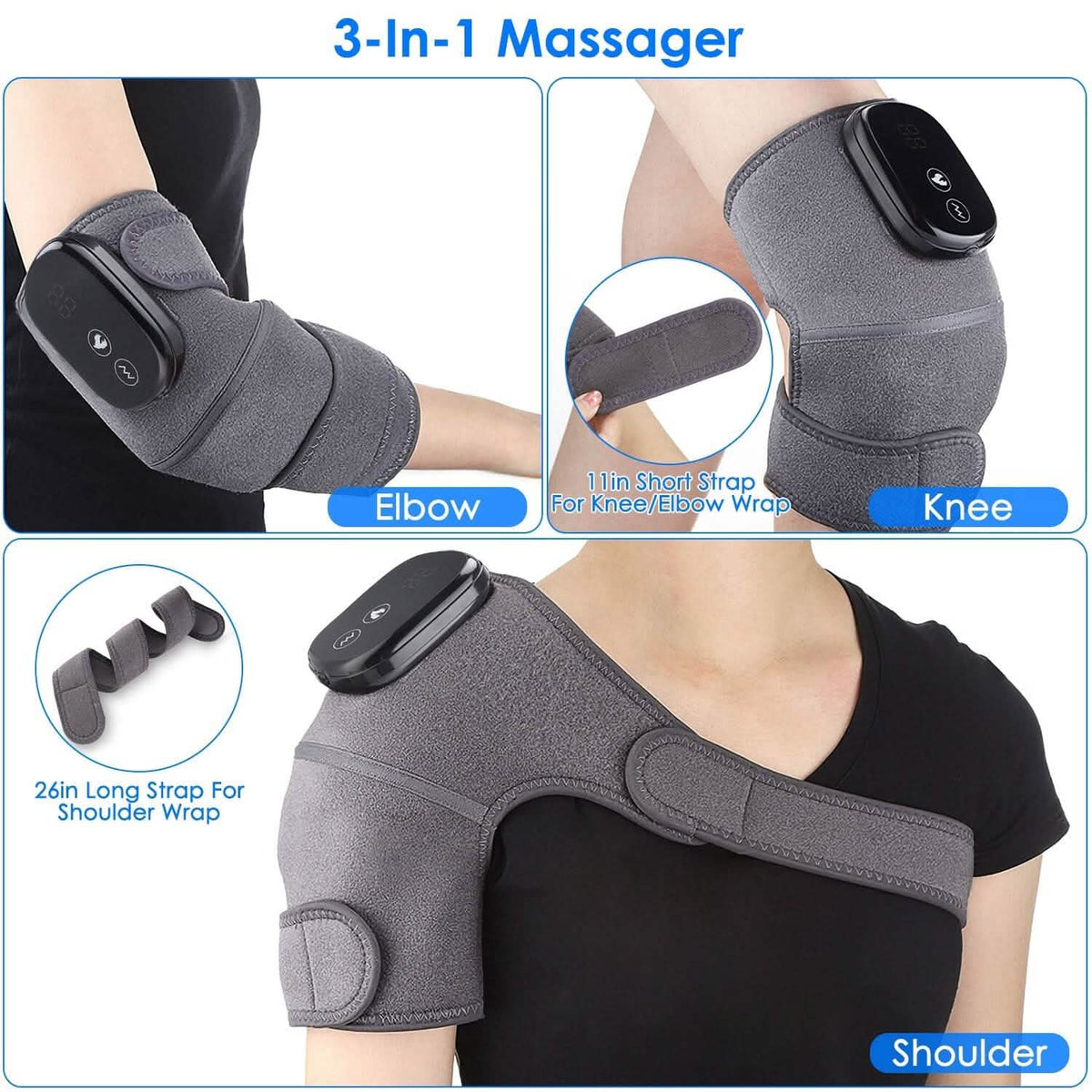 3-in-1 Heated Pads Massager with 3 Level Vibration - A-1 Thread Vault