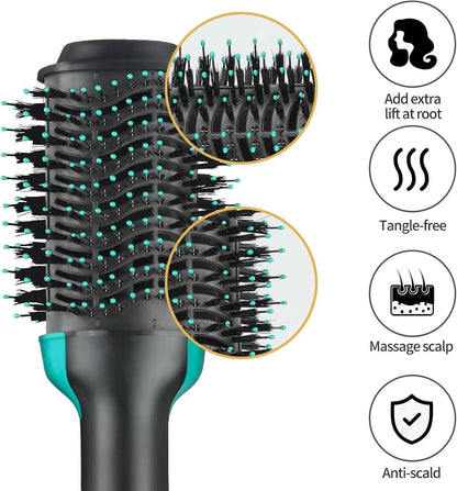 3-in-1 Ionic Straightening Hot Air Brush with Anti-Scald Feature - A-1 Thread Vault