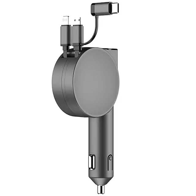 3-in-1 Retractable Car Phone Charger - A-1 Thread Vault