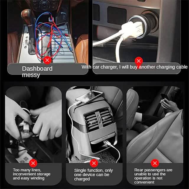 3-in-1 Retractable Car Phone Charger - A-1 Thread Vault