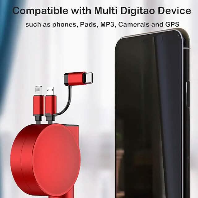 3-in-1 Retractable Car Phone Charger - A-1 Thread Vault