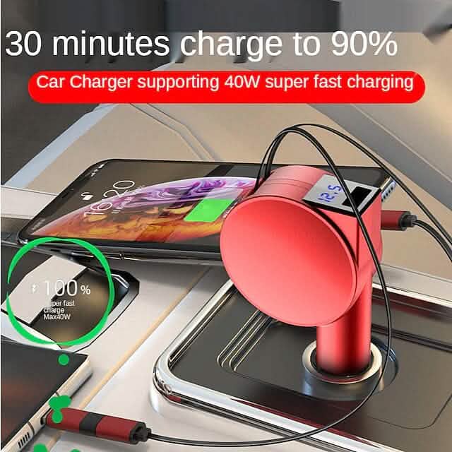 3-in-1 Retractable Car Phone Charger - A-1 Thread Vault