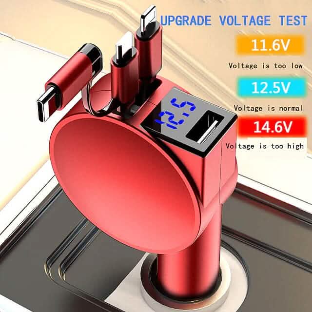 3-in-1 Retractable Car Phone Charger - A-1 Thread Vault