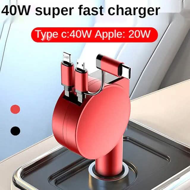 3-in-1 Retractable Car Phone Charger - A-1 Thread Vault