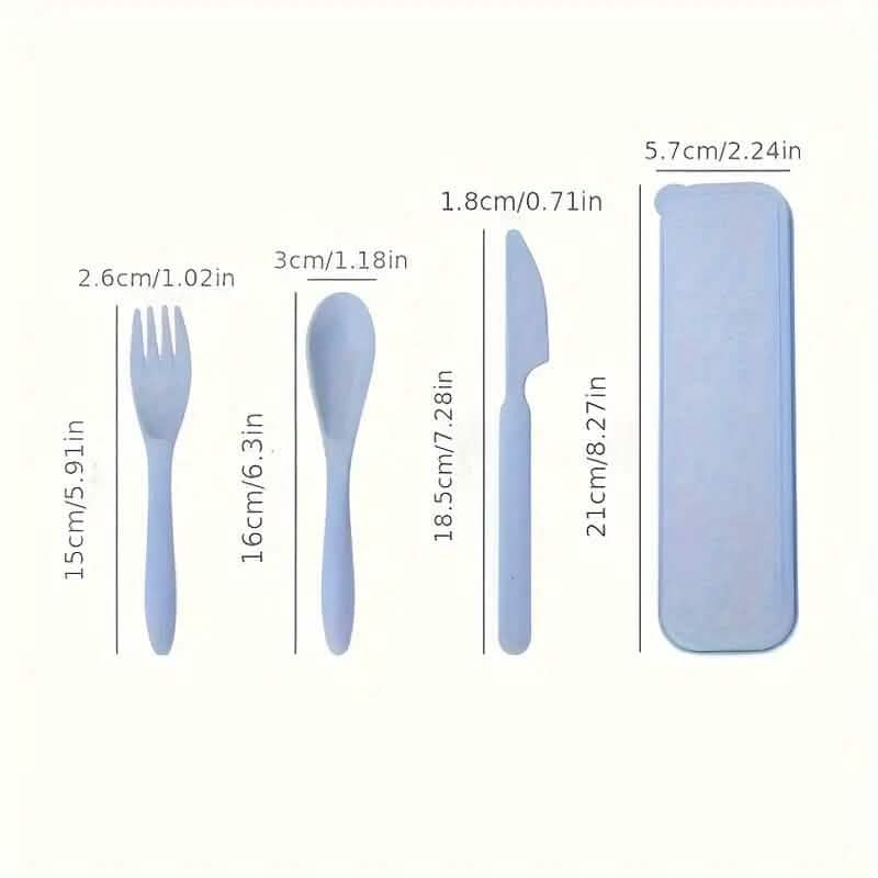 3-in-1 Reusable Camping Utensil Set with Case - A-1 Thread Vault