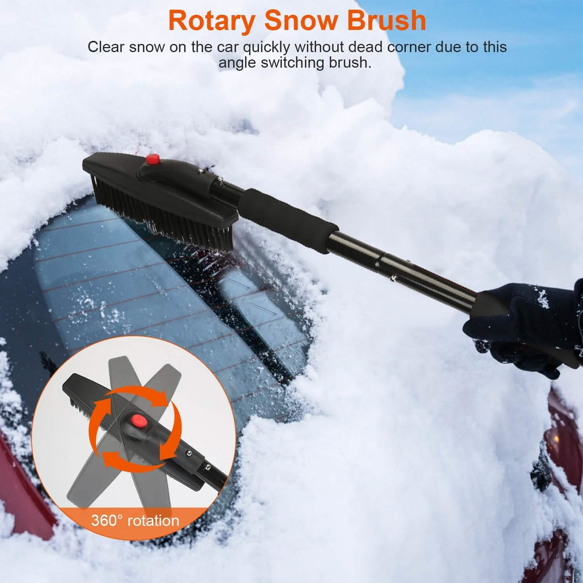 3-in-1 Snow Shovel Kit Brush Ice Scraper - A-1 Thread Vault