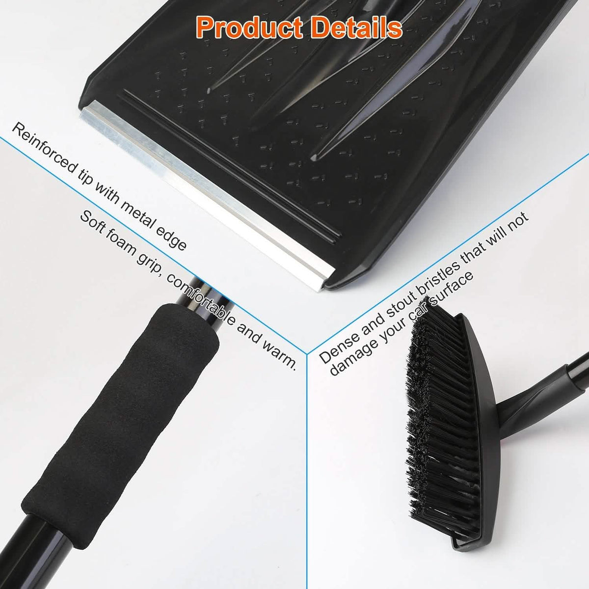 3-in-1 Snow Shovel Kit Brush Ice Scraper - A-1 Thread Vault