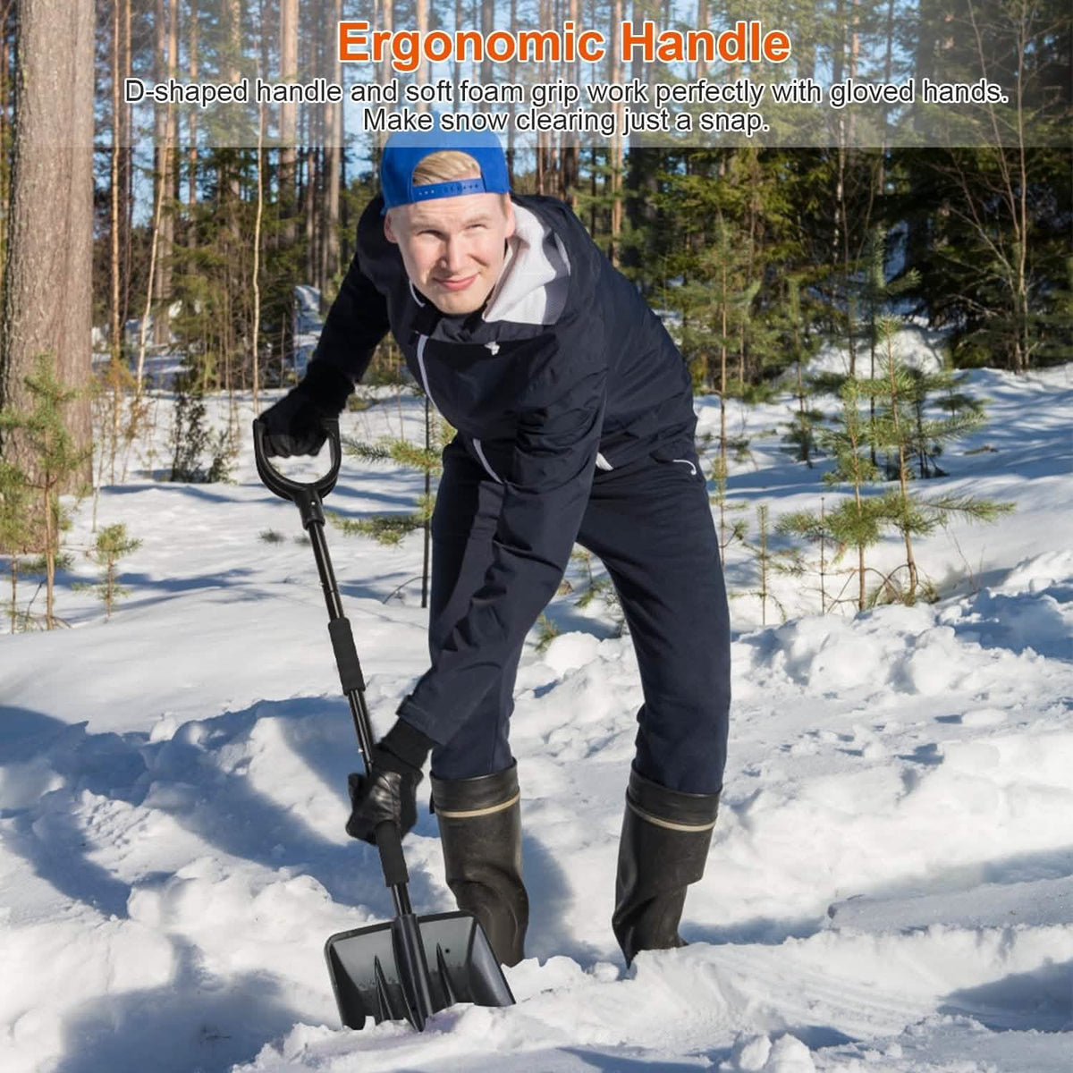 3-in-1 Snow Shovel Kit Brush Ice Scraper - A-1 Thread Vault