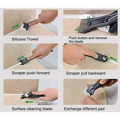 3-in-1 Stainless Steelhead Caulk Remover and Sealant Scraper - A-1 Thread Vault