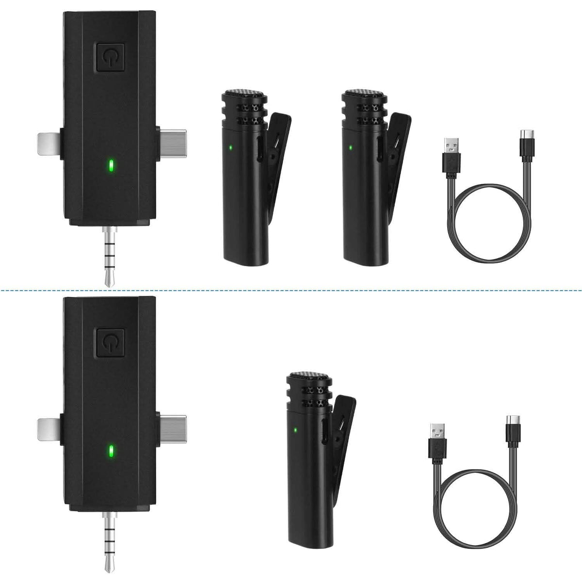 3-in-1 Wireless Clip On Microphone Omnidirectional Noise Reduction Plug - A-1 Thread Vault