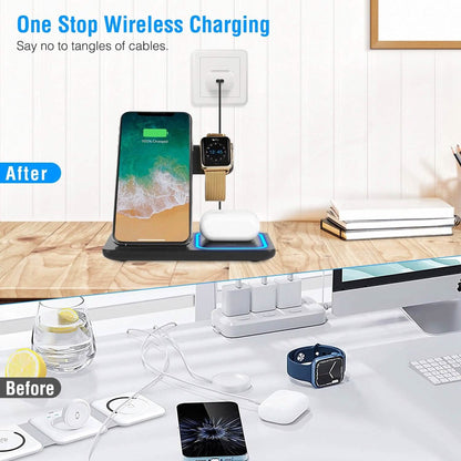 3-in-1 Wireless Fast Charging Station Dock Foldable - A-1 Thread Vault