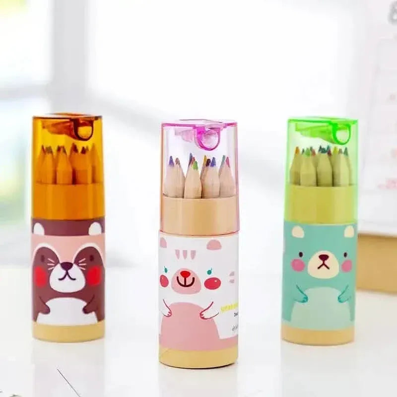 3-Pack: 12-Color Cute Pencils Creative Stationery Cute Bear - A-1 Thread Vault