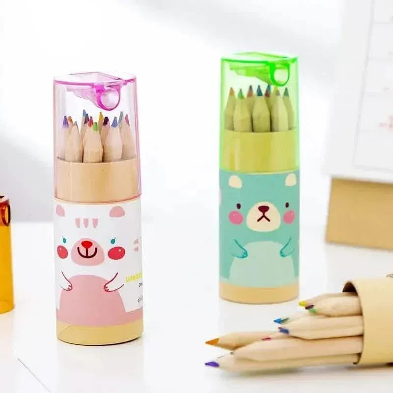 3-Pack: 12-Color Cute Pencils Creative Stationery Cute Bear - A-1 Thread Vault