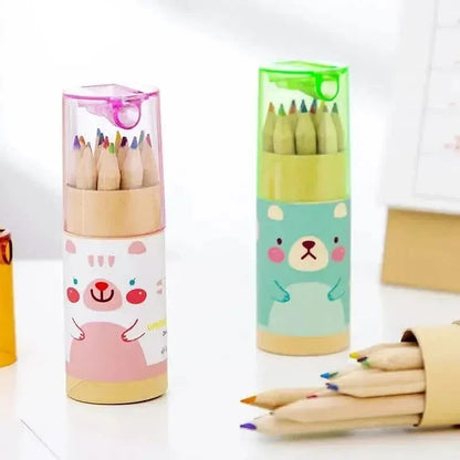 3-Pack: 12-Color Cute Pencils Creative Stationery Cute Bear - A-1 Thread Vault