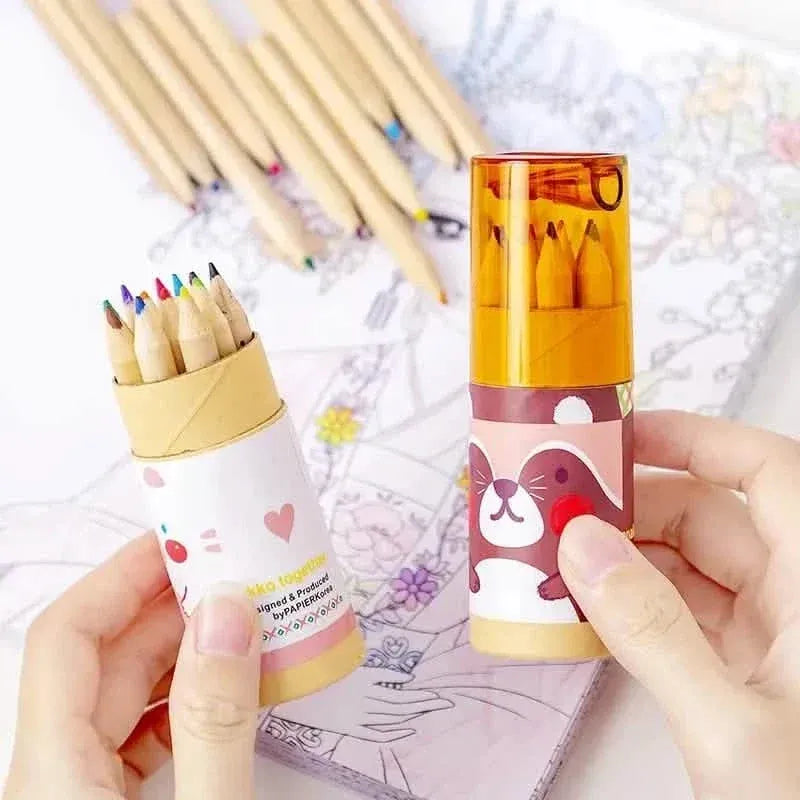 3-Pack: 12-Color Cute Pencils Creative Stationery Cute Bear - A-1 Thread Vault