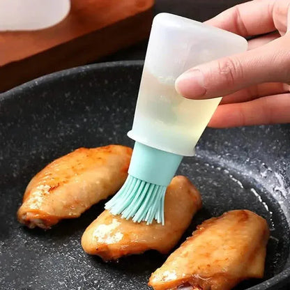 3-Pack: 2.2oz Silicone BBQ Oil Bottle Brush with Flat-Bottom Design - A-1 Thread Vault