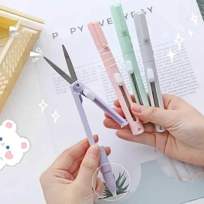 3-Pack: 2-in-1 Pen Style Scissors with Paper Cutter - A-1 Thread Vault