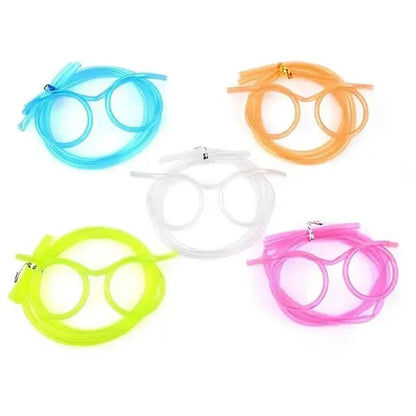 3-Pack: Creative Fun Glasses Straw Crazy Funny Art Straw - A-1 Thread Vault