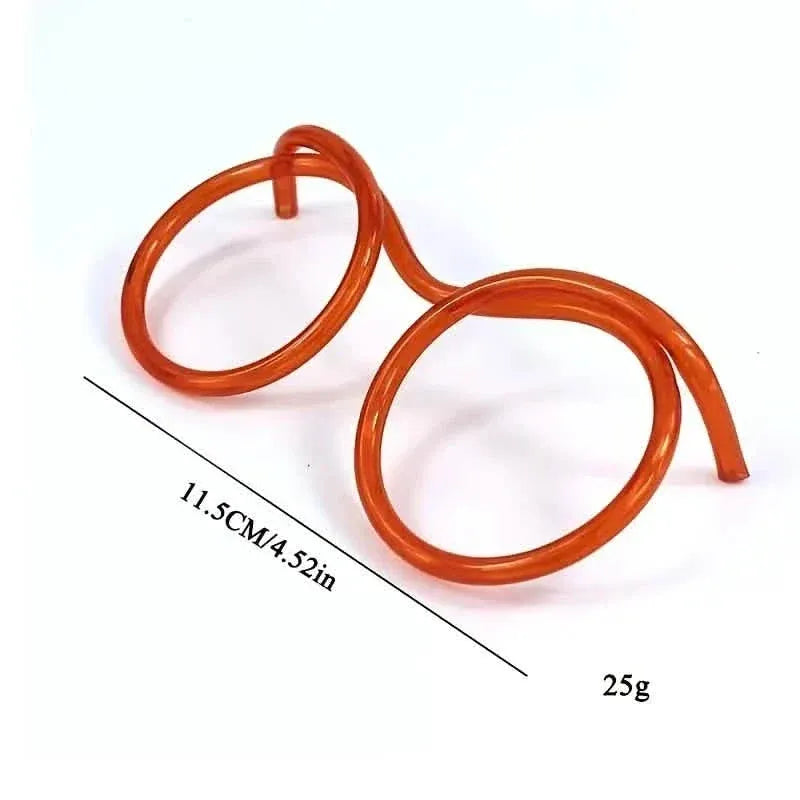 3-Pack: Creative Fun Glasses Straw Crazy Funny Art Straw - A-1 Thread Vault