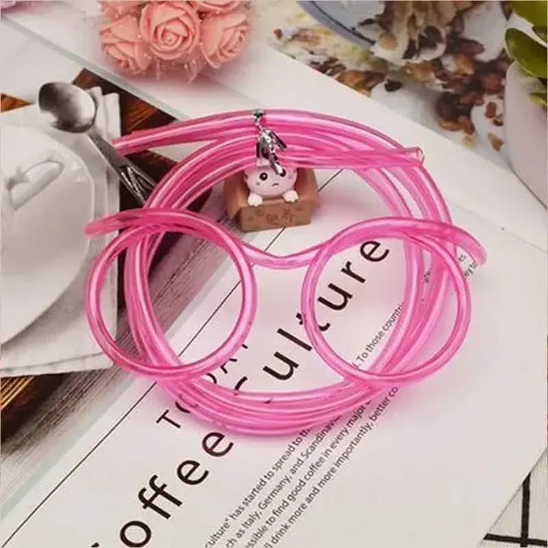3-Pack: Creative Fun Glasses Straw Crazy Funny Art Straw - A-1 Thread Vault