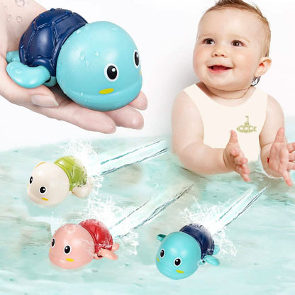 3-Pack: Cute Swimming Turtle Bath Toys - A-1 Thread Vault