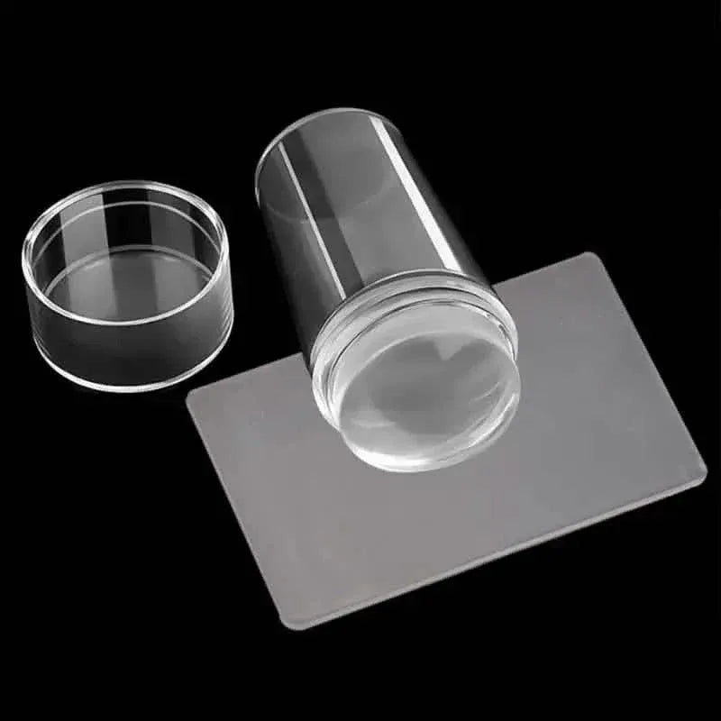 3-Pack: Fast and Easy French Tip Nail Art with Clear Silicone Stamper and Scraper - A-1 Thread Vault