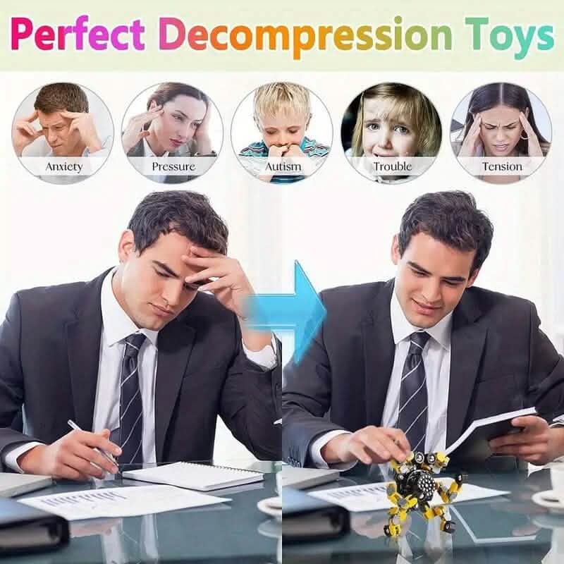 3-Pack: Fidget Toys Transformable Spinners - A-1 Thread Vault