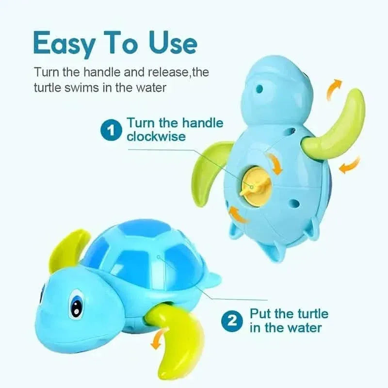 3-Pack: Fun Swimming Turtle Bath Toy - A-1 Thread Vault