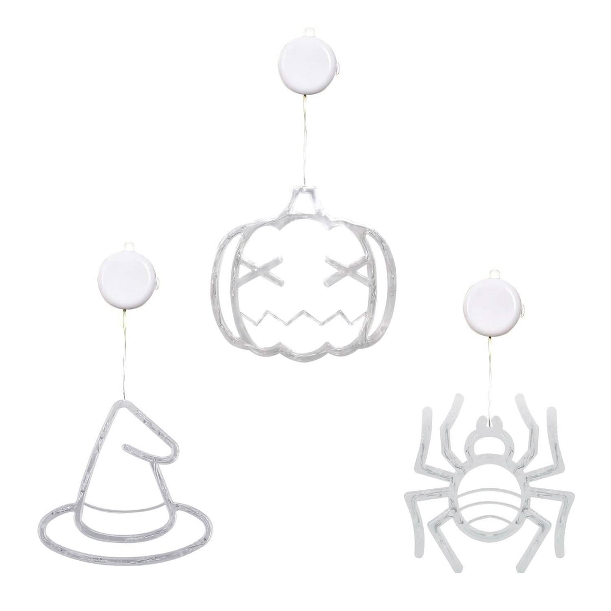 3-Pack: Halloween Window Light with Suction Cup Hanging Holes - A-1 Thread Vault