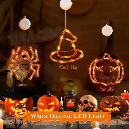 3-Pack: Halloween Window Light with Suction Cup Hanging Holes - A-1 Thread Vault