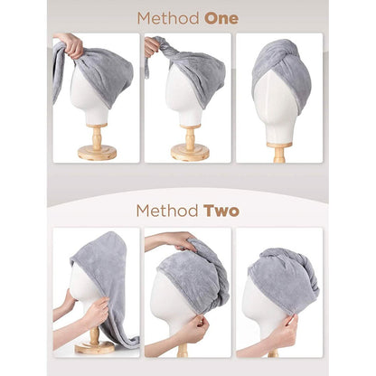 3-Pack: Hicober Microfiber Hair Towel - A-1 Thread Vault