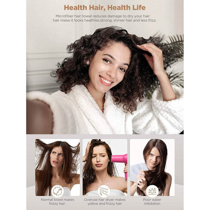 3-Pack: Hicober Microfiber Hair Towel - A-1 Thread Vault