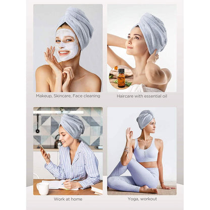 3-Pack: Hicober Microfiber Hair Towel - A-1 Thread Vault
