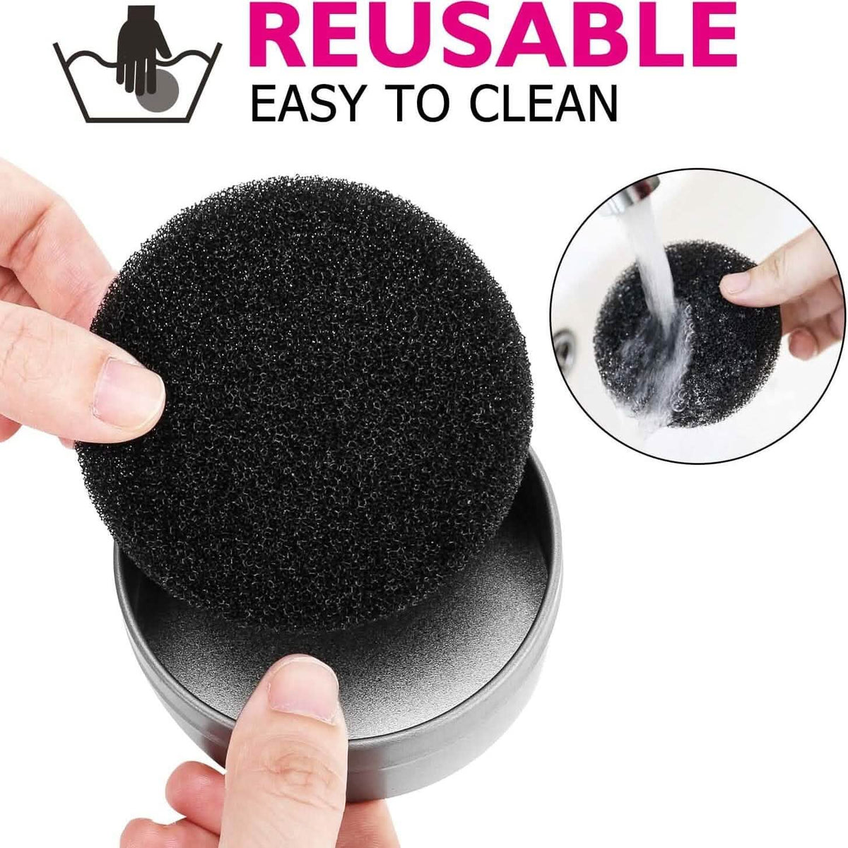 3-Pack: Luxspire Makeup Brush Cleaner Quick Wash Sponge Remover Color - A-1 Thread Vault