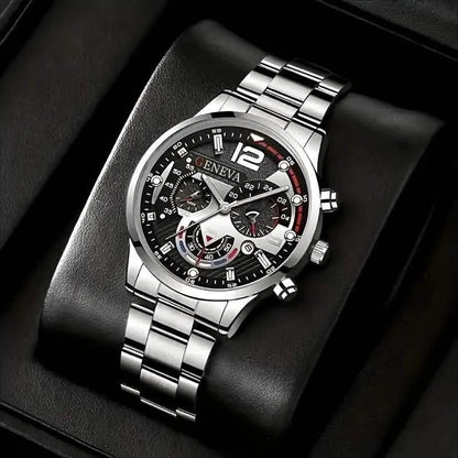 3-Pack: Luxury Men's Quartz Watch Set with Precision Time Scale - A-1 Thread Vault