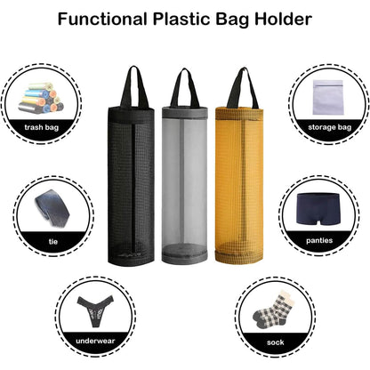3-Pack: Plastic Mesh Grocery Bag Holder - A-1 Thread Vault