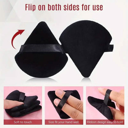 3-Pack: Triangle Powder Puff for Loose Powder and Liquid Cosmetic - A-1 Thread Vault