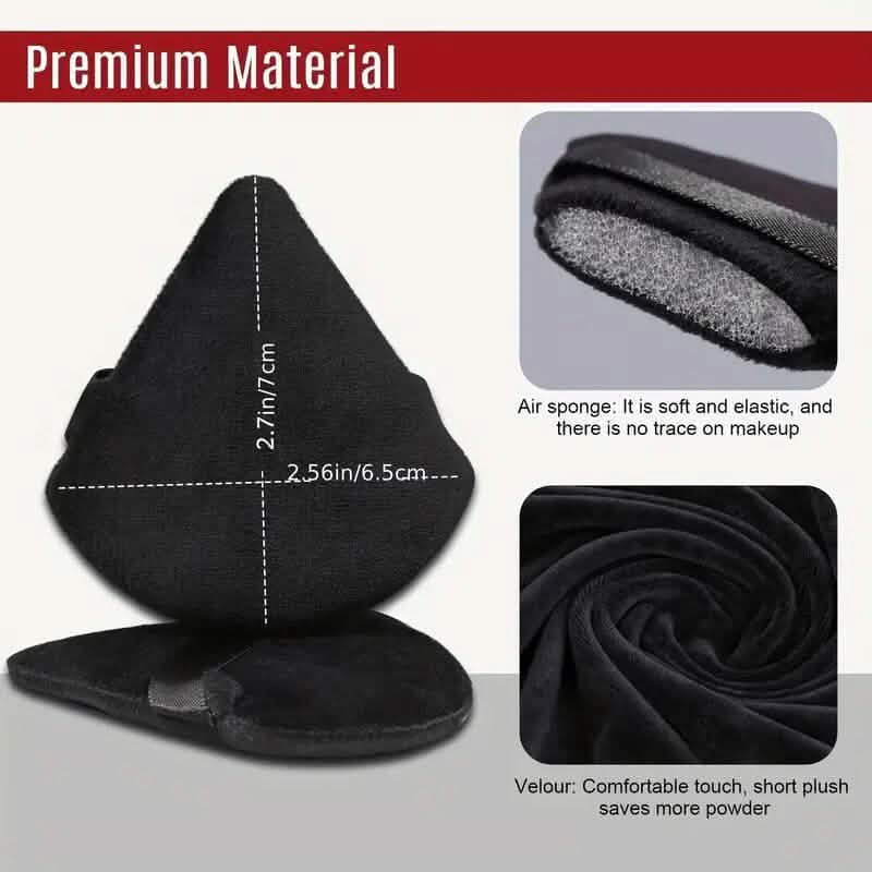 3-Pack: Triangle Powder Puff for Loose Powder and Liquid Cosmetic - A-1 Thread Vault