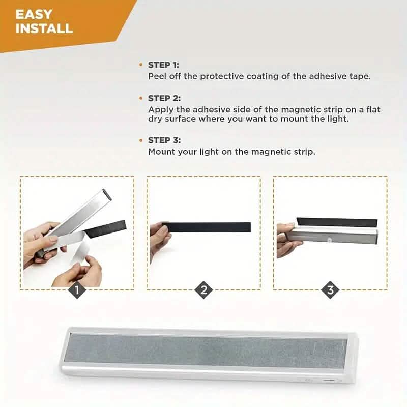 3-Pack: Under Cabinet Wireless Motion Sensor LED Light - A-1 Thread Vault