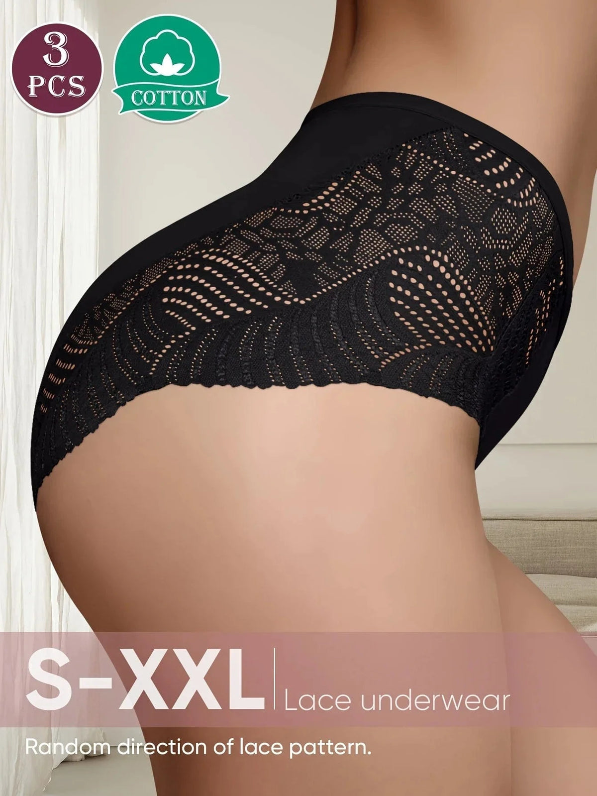 3-Pack Women's Panties: Lightweight, Breathable, Sexy Cut-Out Triangle Design - A-1 Thread Vault