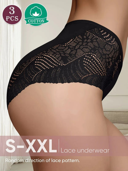 3-Pack Women's Panties: Lightweight, Breathable, Sexy Cut-Out Triangle Design - A-1 Thread Vault