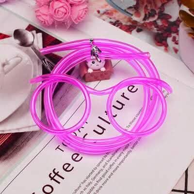 3-Pack: Creative Fun Glasses Straw Crazy Funny Art Straw - A-1 Thread Vault