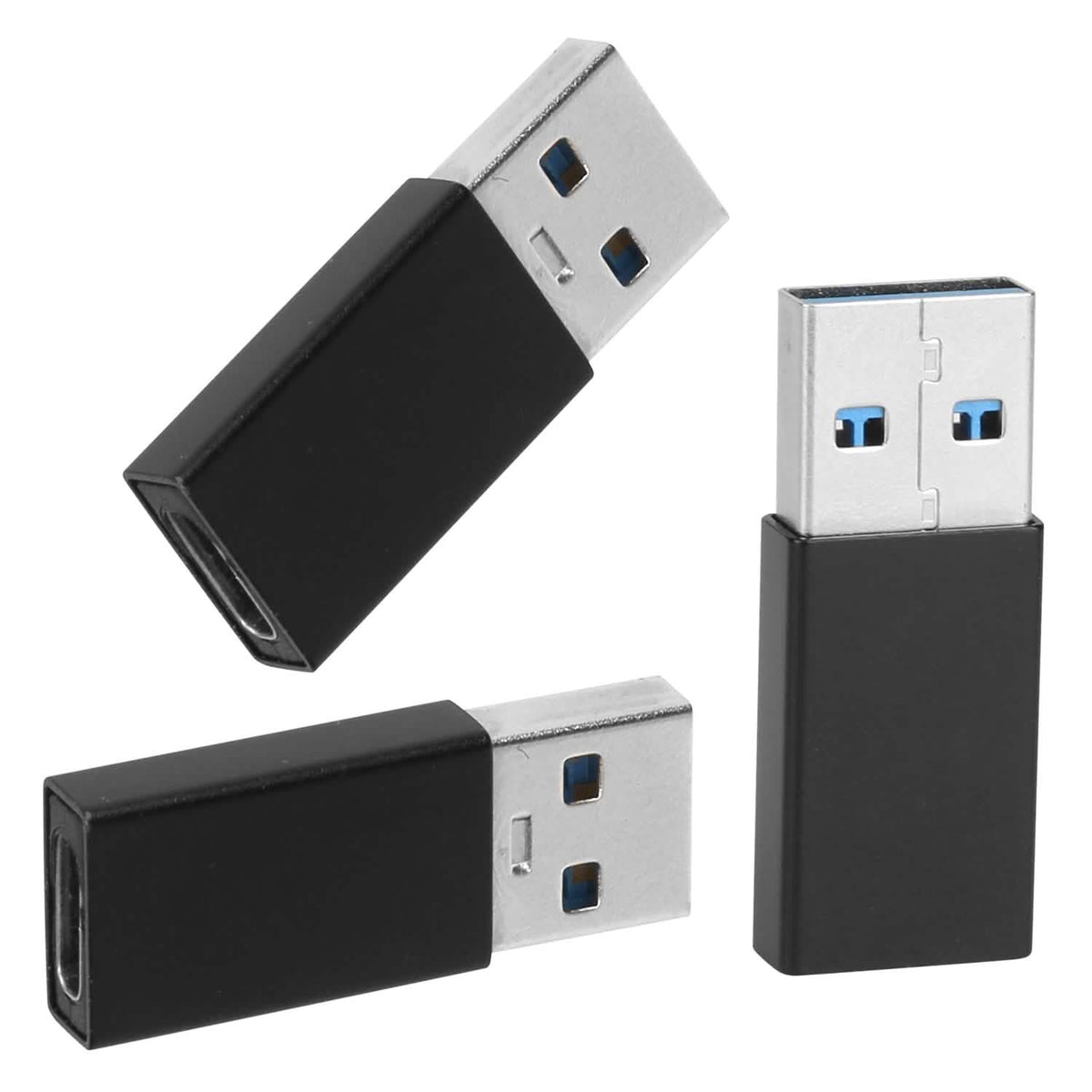 3-Packs: USB Type-C Male to USB A 3.0 OTG Male Port Converter - A-1 Thread Vault