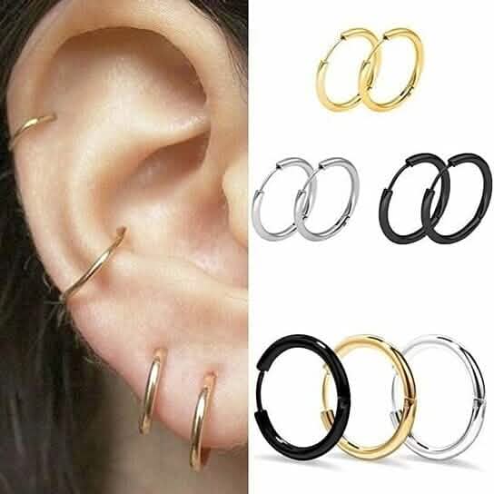 3-Pairs: Endless Hoop Earrings - A-1 Thread Vault